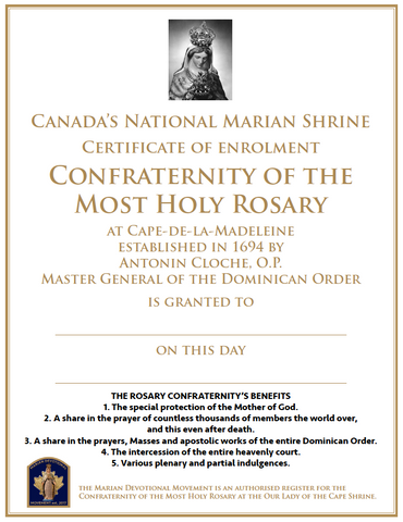 Enrolment in the Confraternity of the Most Holy Rosary